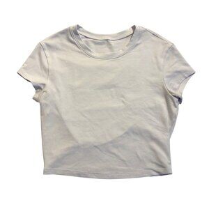 ALO Yoga AloSoft Crop Finesse Short Sleeve Tee in White